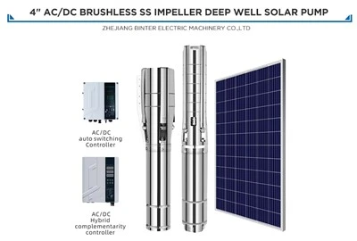 4SP11-60-200-1500-A/D 1,5 kW bürstenlose Solar-Tiefbrunnenpumpe für die Bewässerung